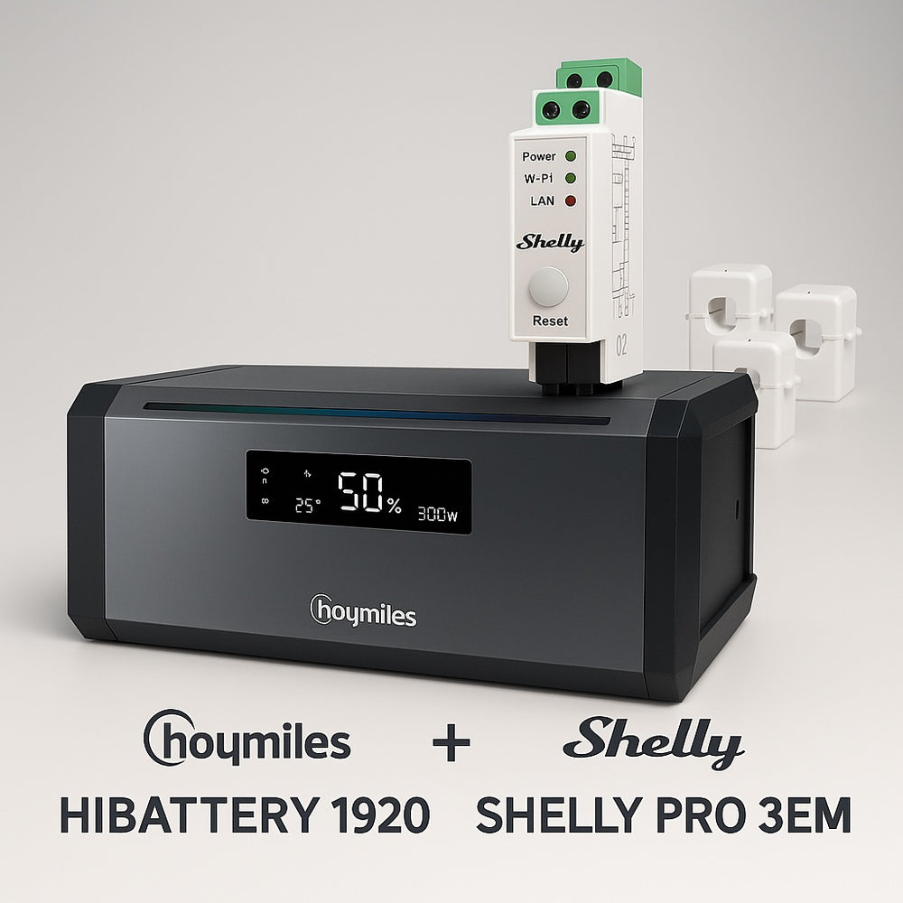 Bundle Set - Hoymiles HiBattery 1920 mit Shelly Pro 3EM