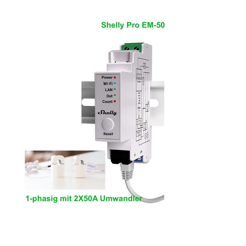 Shelly Pro EM - 50 2X50A Smart Meter - PVExpress24