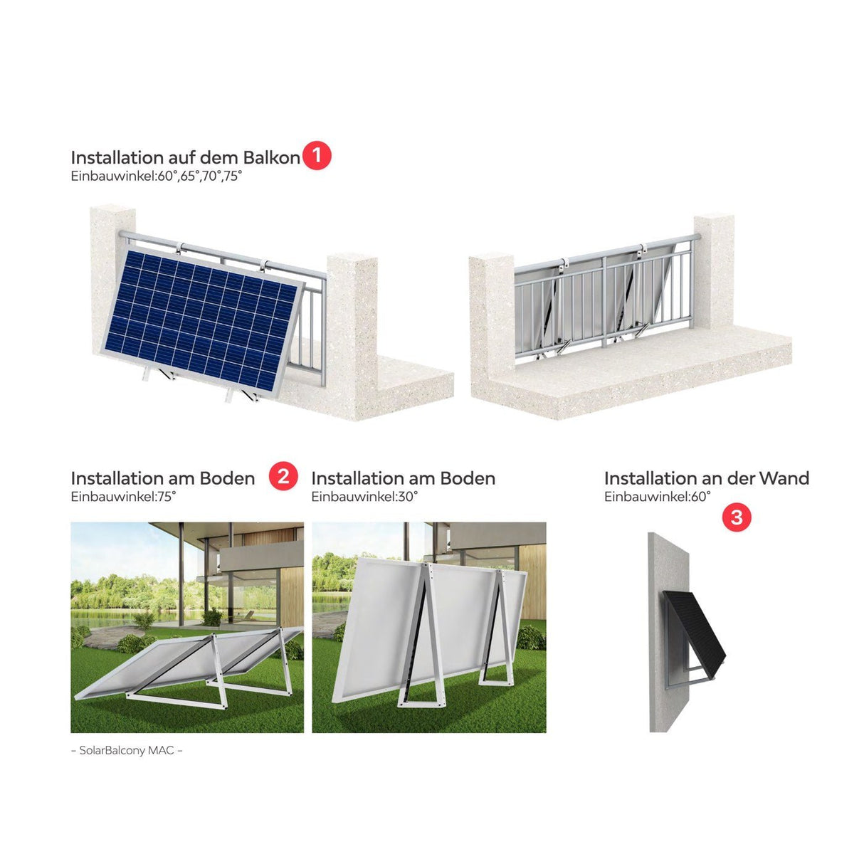 Clenergy SolarBalcony MAC 3 - in - 1 Balkonkraftwerk Halterung - PVExpress24