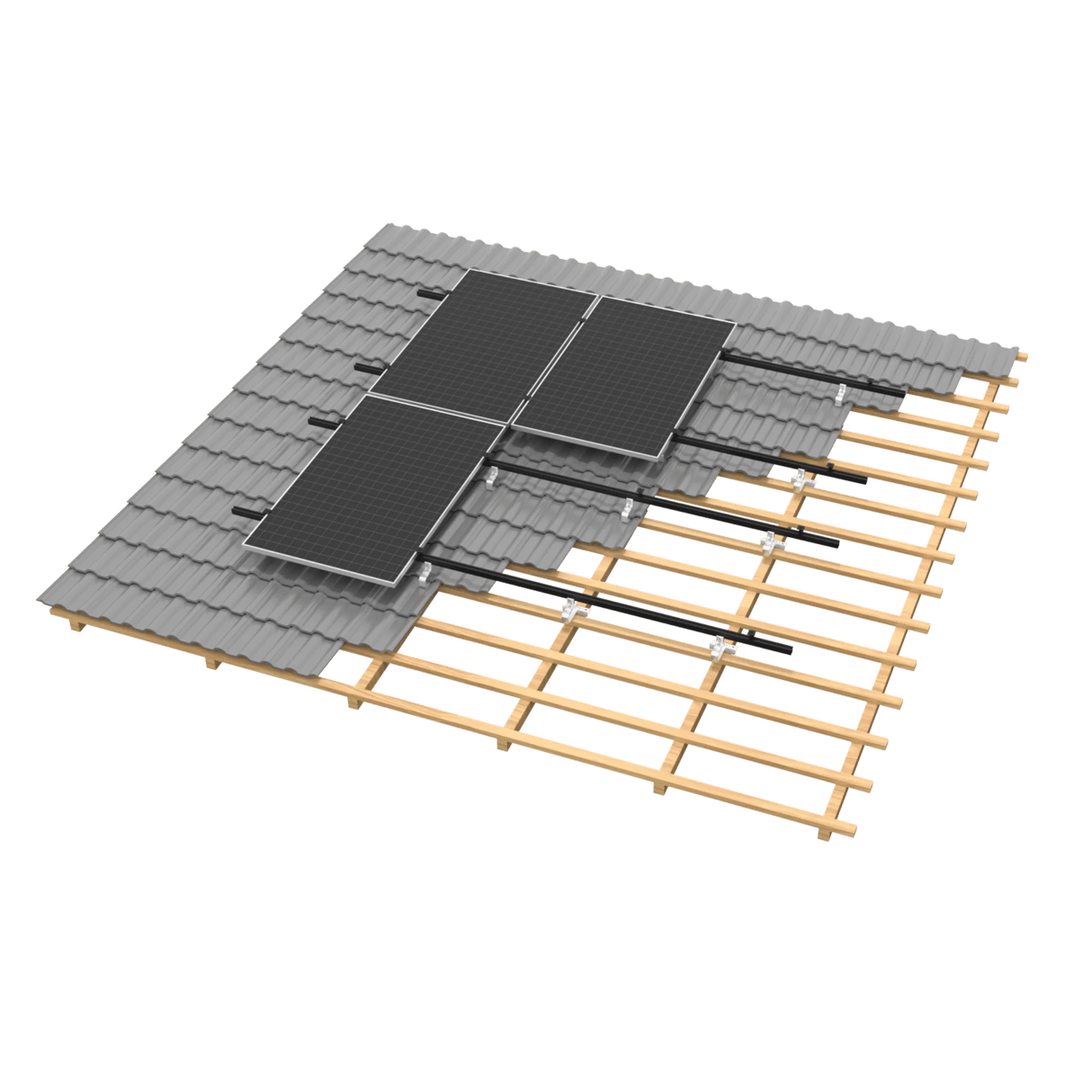 Clenergy SolarRoofPro 2.0 Montageset für 24 Modulen 10kWp - PVExpress24