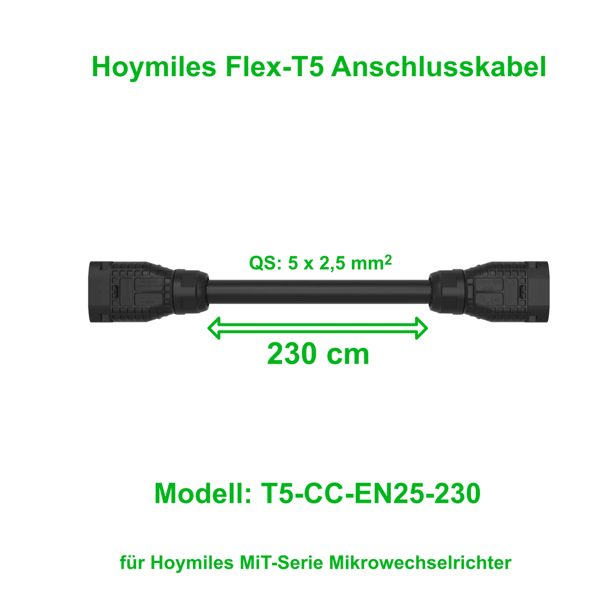 Hoymiles Flex - T5 Anschlusskabel für MiT - Serie - PVExpress24