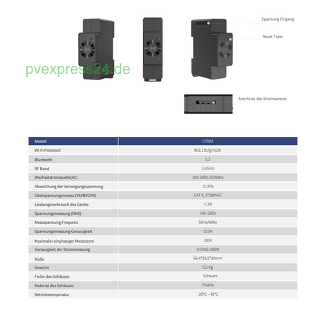 MARSTEK CT002 3-Phasen Smart Meter