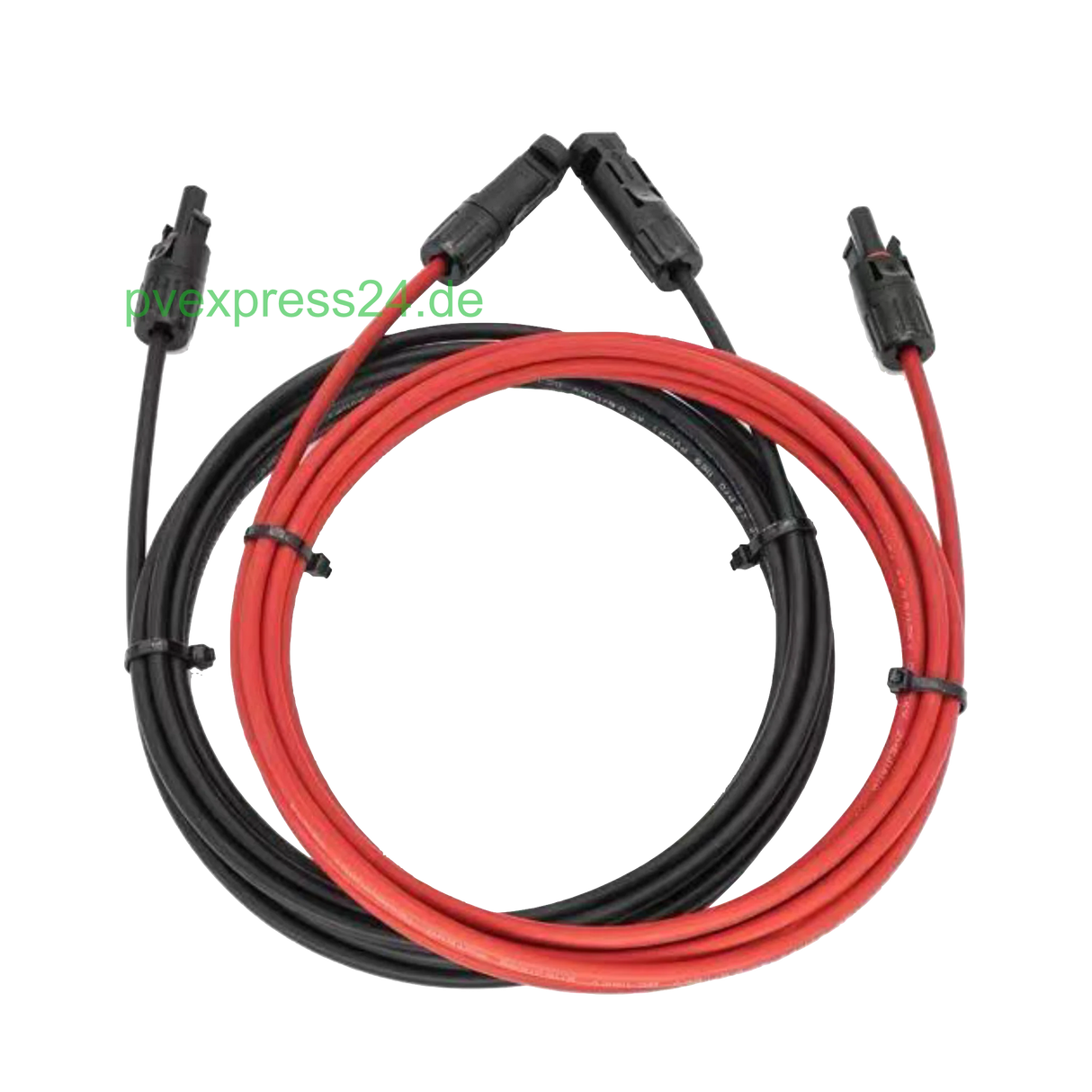 2x Solarkabel Verlängerung MC4 2m 4qmm rot/schwarz