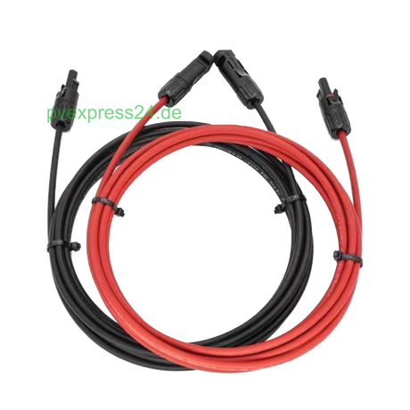 2x Solarkabel Verlängerung MC4 2m 4qmm rot/schwarz