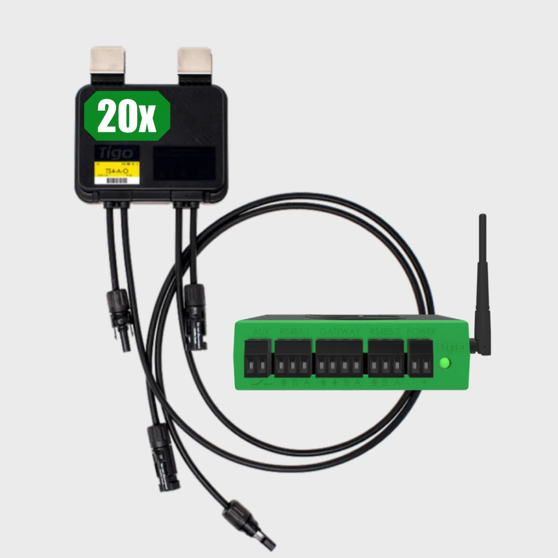 Set - 1x Tigo CCA mit 20/40/60 Tigo Optimierer TS4-A-O für 700W Solarmodul