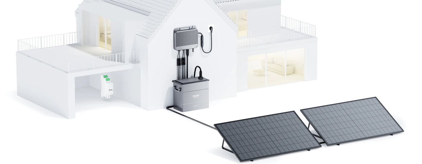Zendure SolarFlow 800 Installation mit Batterie und PV Module und Shelly SmartMeter