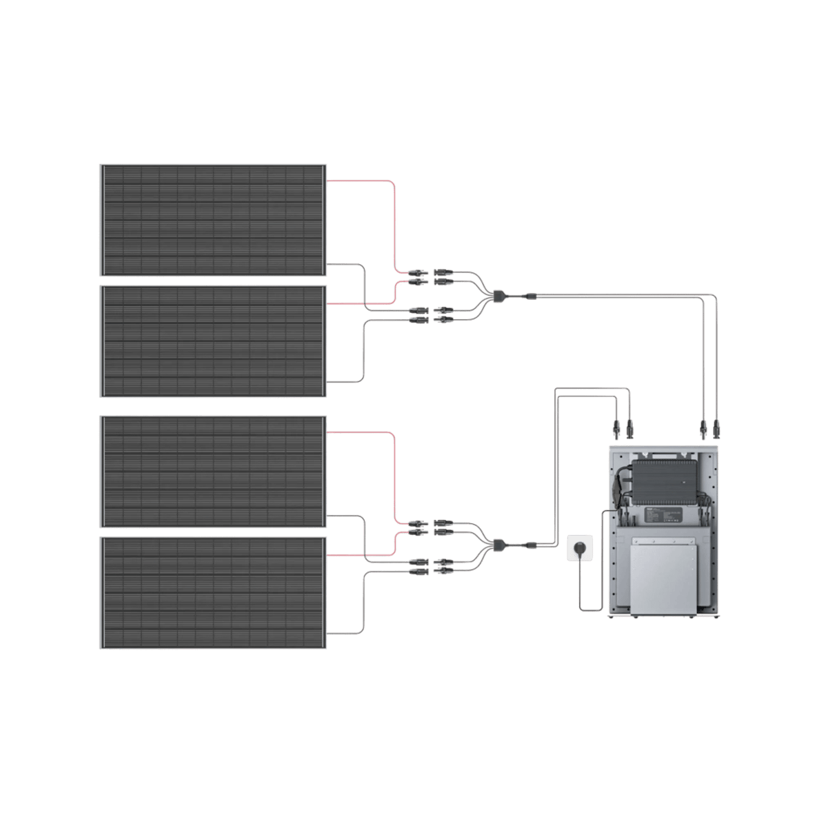 Zendure Solarkabel Y - Verteiler 2Y4 - PVExpress24