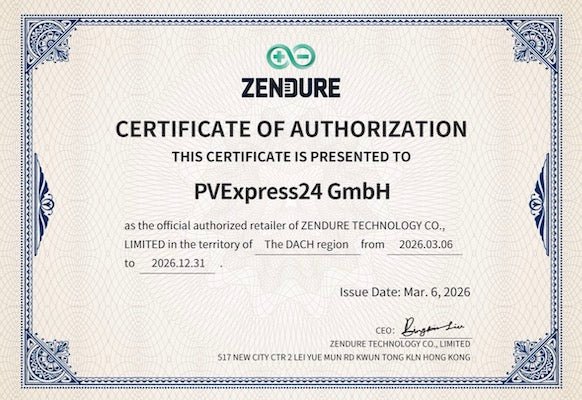 Erneute Zertifizierung 2026: PVExpress24 bleibt offizieller Zendure-Premium-Partner - PVExpress24