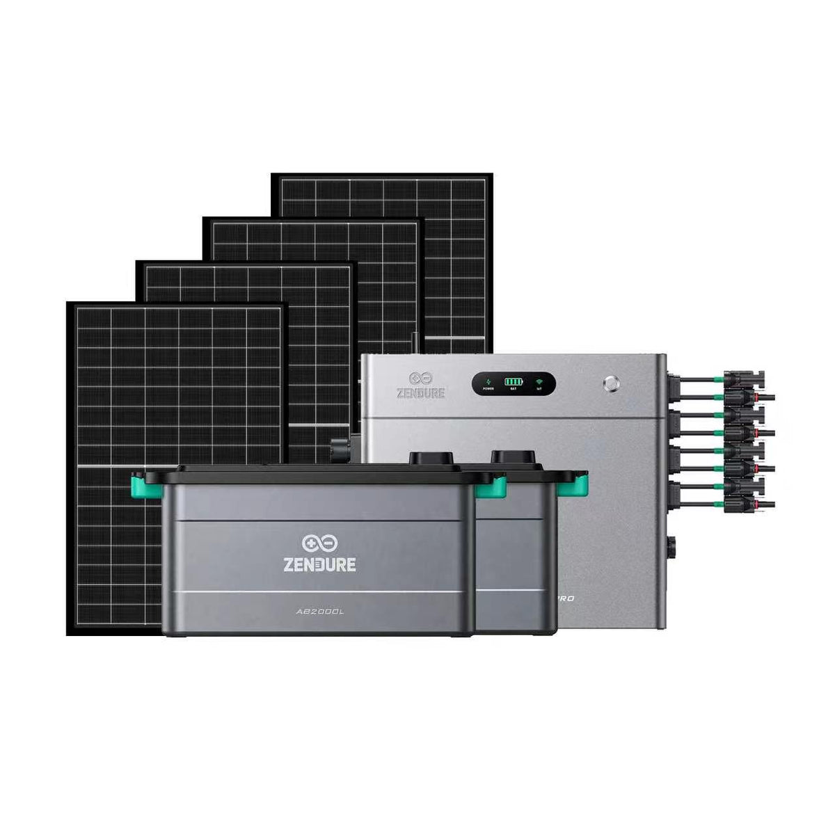 Bundle-Zendure SolarFlow 2400 Pro mit 4xHuasun HSN-210R-B96DS450 mit 2000L