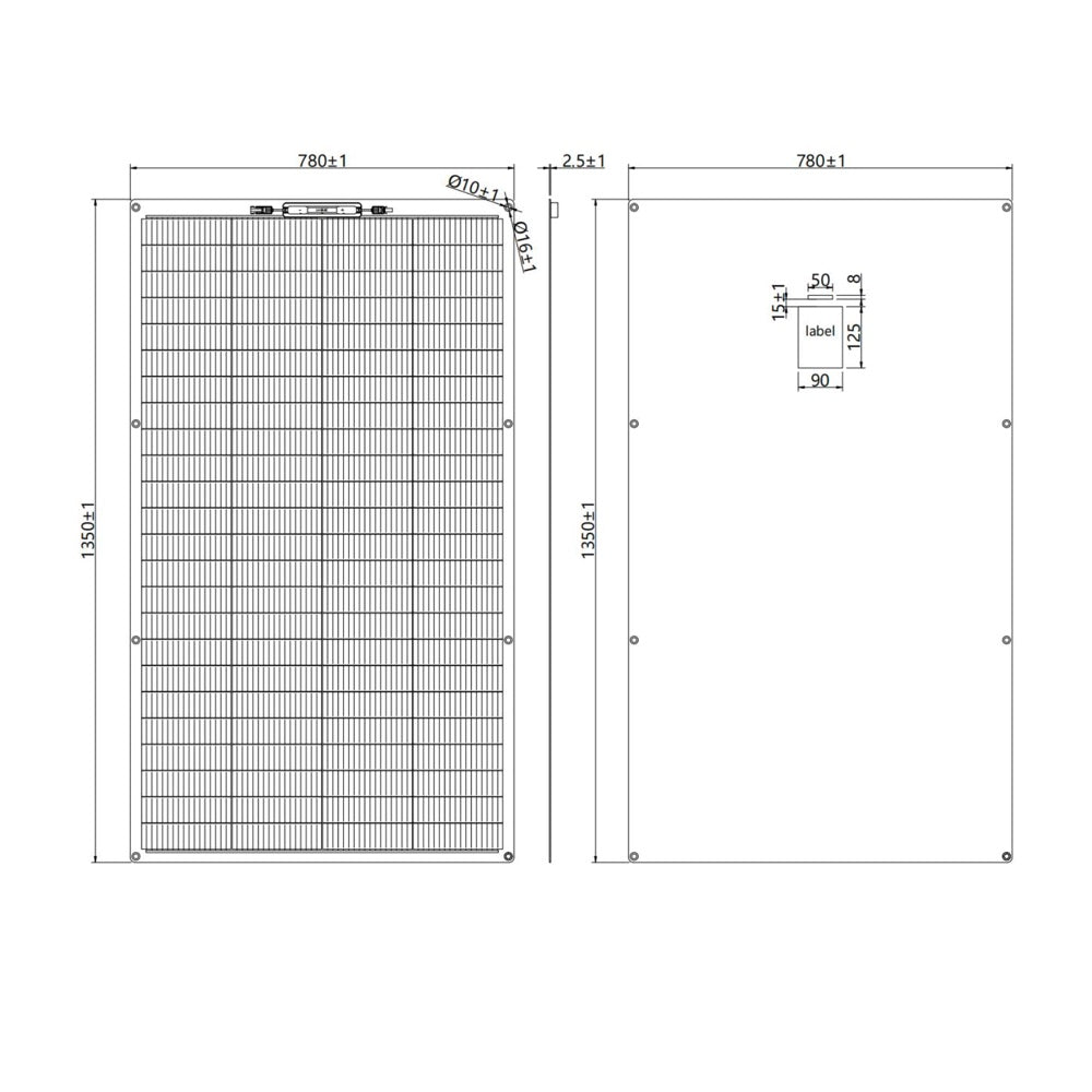 RENEPV Flexible Solarmodule 2x225w Gen2