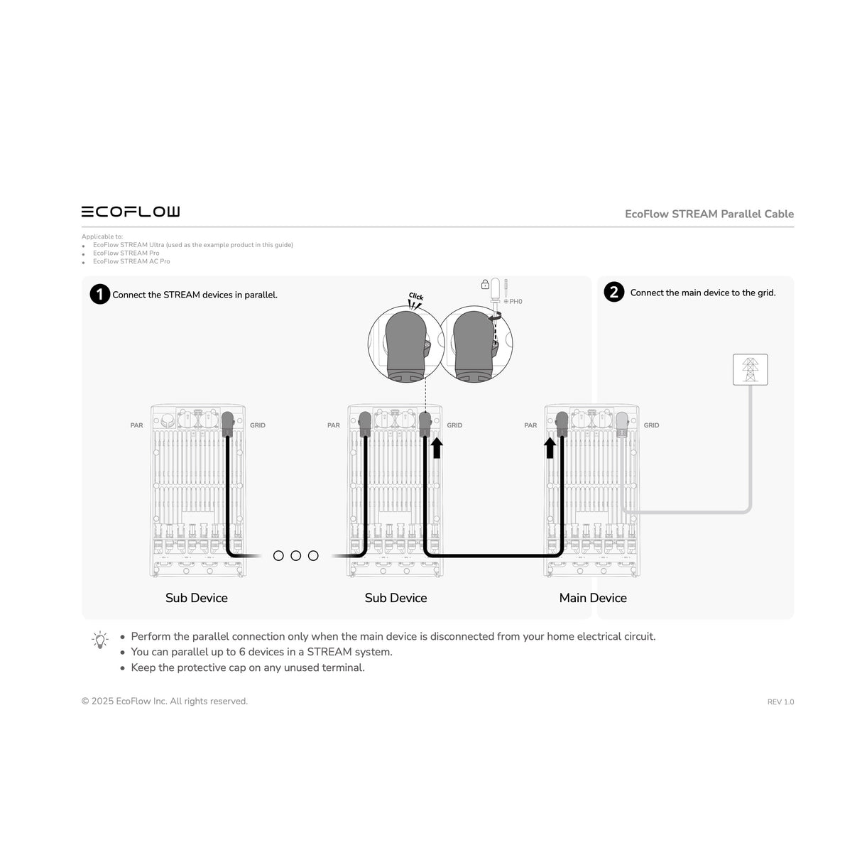 EcoFlow STREAM Parallelkabel 55 cm