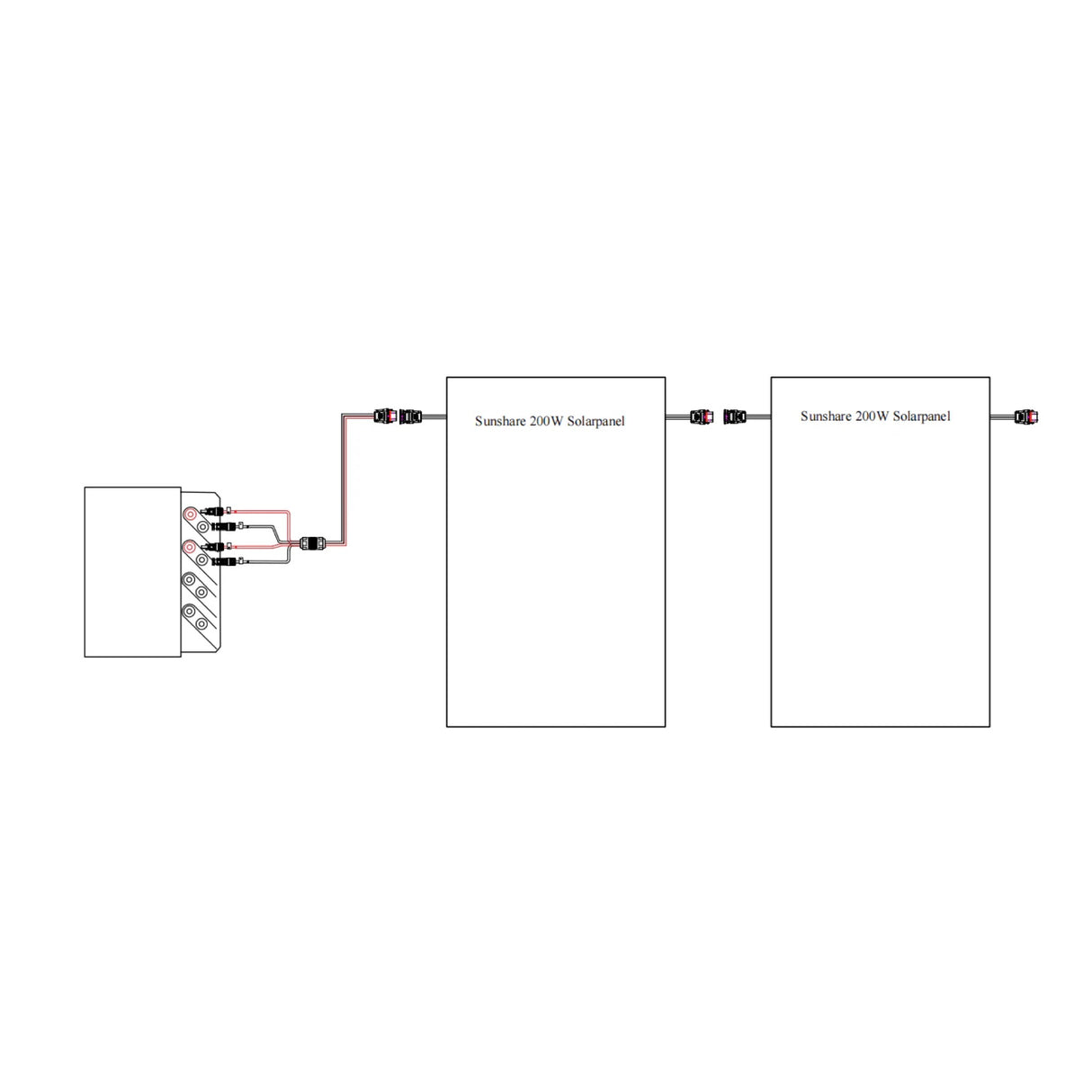 Sunshare 1,5m MC4/Slim Adapterkabel für Stromspeicher anderer Marken