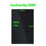 Sunshare Ray Solarmodule 200W Fullblack für Balkonkraftwerke